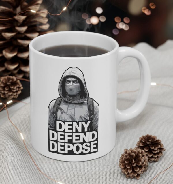 Buy Deny, Defend, Depose Mug