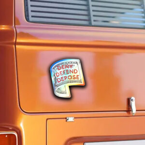 DDD Hundred Dollar Bill Deny Delay Defend Sticker ,Car Magnet