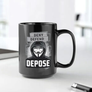 DENY DEFEND DEPOSE Anonymous Mug