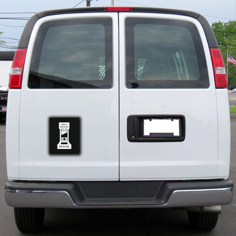 DENY DEFEND DEPOSE White Sticker 11 DENY DEFEND DEPOSE White Sticker