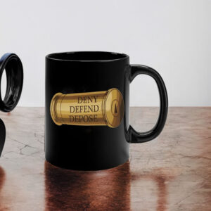 Defend Deny Depose casing Healthcare United Antifa anticapitalist Mug
