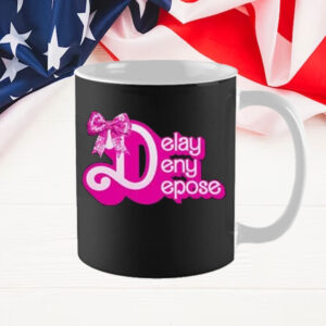 Delay Deny Depose, Bow, Pink Mug