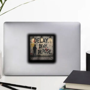 Delay. Deny. Depose. Graphic Sticker ,Car Magnet