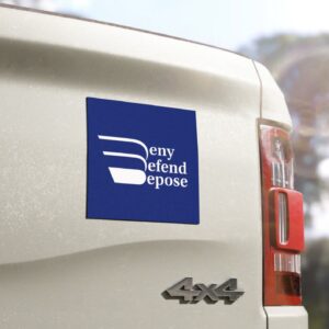 Deny Defend Depose Blue Car Magnets