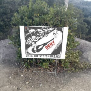 Deny Defend Depose Bold Statement Yard Sign