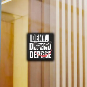 Deny Defend Depose Bullets Car Magnet - Joker Face Sticker