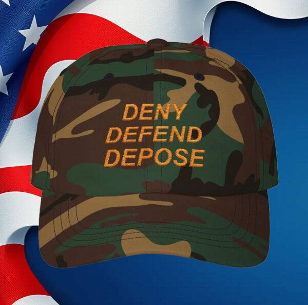 Deny Defend Depose Camo Baseball Hat