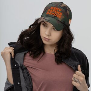 Deny Defend Depose Camo Hat