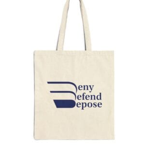 Deny Defend Depose Canvas Shopping Tote