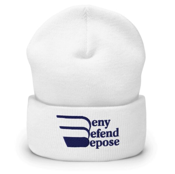 Deny Defend Depose Cuffed Beanie