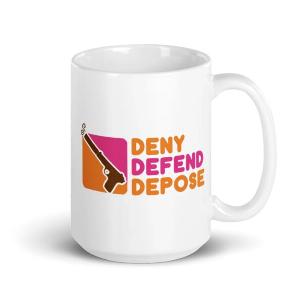 Deny Defend Depose Donut Mug Cup