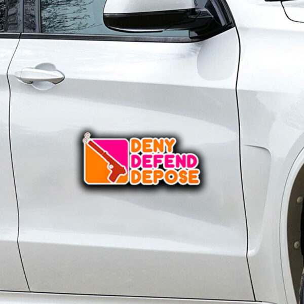 Deny Defend Depose Donuts Sticker ,Car Magnet