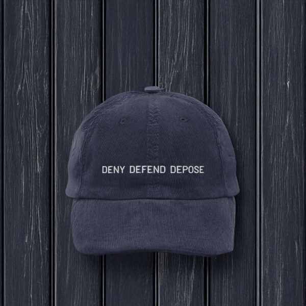 Deny, Defend, Depose Embroidered Vintage Hat