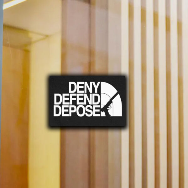 Deny Defend Depose Face Logo Sticker ,Car Magnet