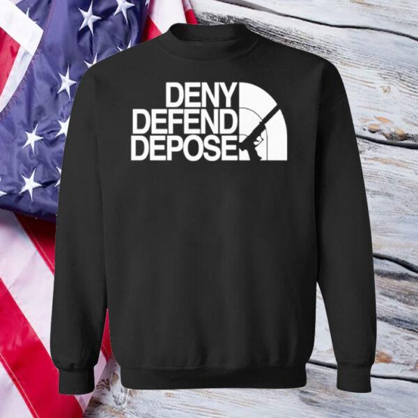 Deny Defend Depose Face Logo T-Shirt