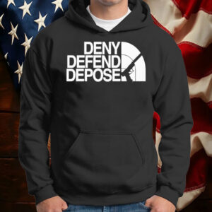 Deny Defend Depose Face Logo