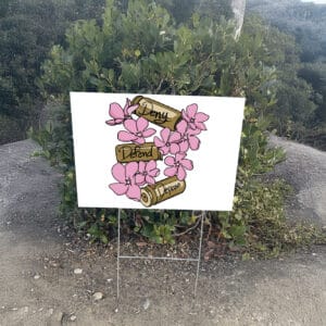 Deny, Defend, Depose, Genevieve Thunderbird Yard Sign