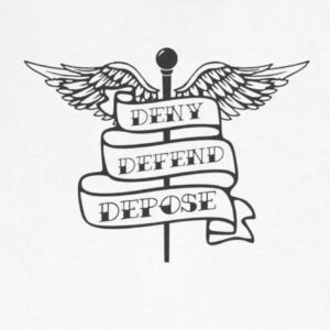 Deny Defend Depose Hot Stickers