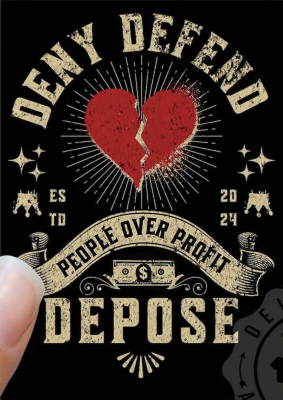 Deny Defend Depose, People Over Profit Sticker 5 Deny Defend Depose, People Over Profit Sticker