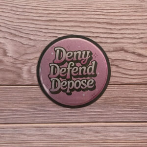 Deny Defend Depose Pink Pin Button