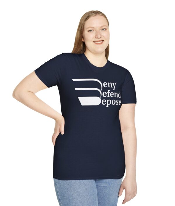 Deny Defend Depose White on T-shirt