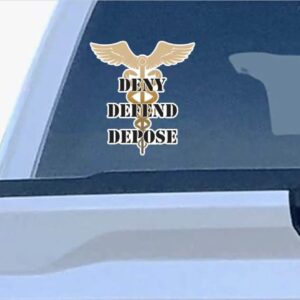 Deny, Defend, and Depose Medical Staff, Rod of Asclepius Sticker