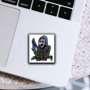 Deny defend depose Luigi the hero Sticker ,Car Magnet
