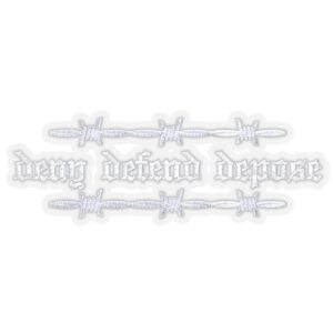 Deny defend depose olde english barbed Sticker