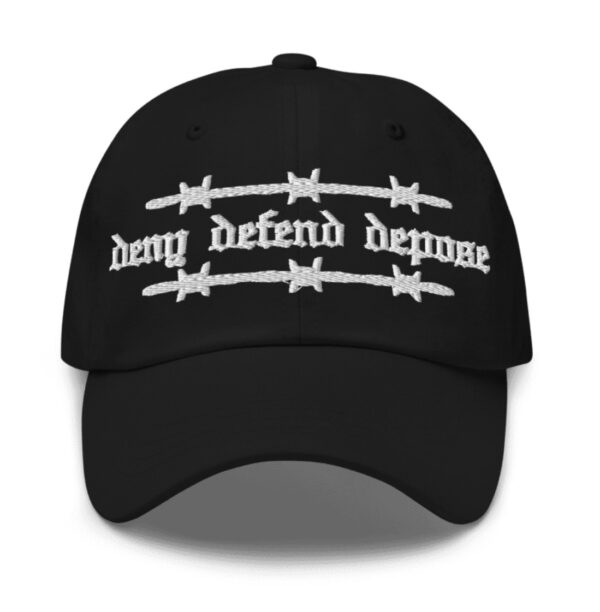 Deny defend depose olde english barbed hat