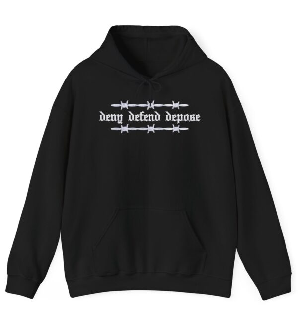 Deny defend depose olde english barbed hoodie shirt