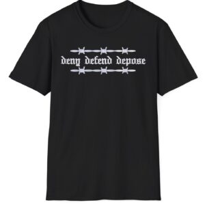 Deny defend depose olde english barbed shirt