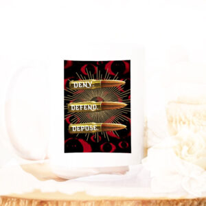Deny,Defend and Depose Themed Bullet Pattern Clothing Mug 6 Deny,Defend and Depose Themed Bullet Pattern Clothing Mug