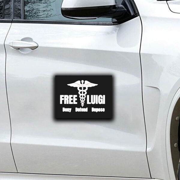 Free Luigi Deny Defend Depose logo Sticker ,Car Magnet