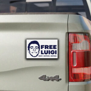 Free Luigi Mangione Deny Defend Depose Sticker ,Car Magnets