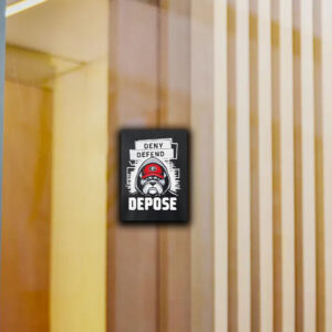 Georgia Bulldogs Deny Defend Depose Sticker ,Car Magnet