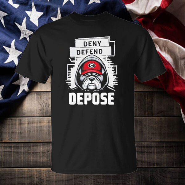 Georgia Bulldogs Deny Defend Depose T-Shirt