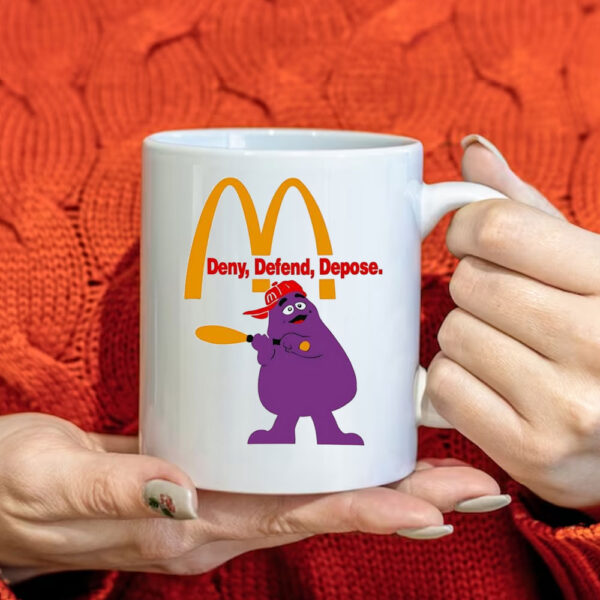 Grimace Baseball Bat Deny Defend Depose mascot Mug