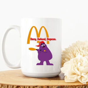 Grimace Baseball Bat Deny Defend Depose mascot Mug