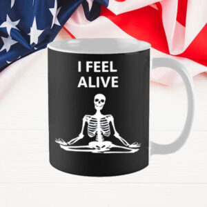 I Feel Alive Skeleton Yoga Mug