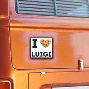 I Love Luigi Sticker ,Car Magnet