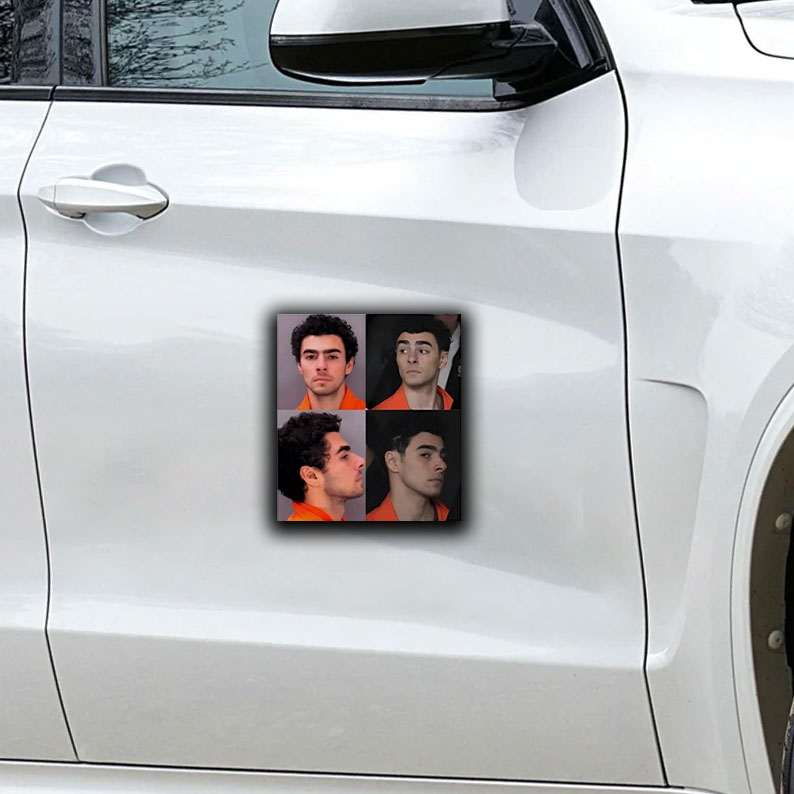 Luigi Mangione Debuts New Look Today After Waiving Extradition Sticker ,Car Magnet 8 Luigi Mangione Debuts New Look Today After Waiving Extradition Sticker ,Car Magnet