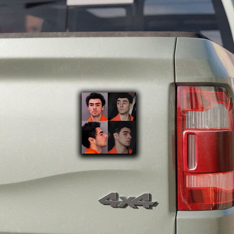 Luigi Mangione Debuts New Look Today After Waiving Extradition Sticker ,Car Magnet 10 Luigi Mangione Debuts New Look Today After Waiving Extradition Sticker ,Car Magnet