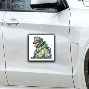 Luigi Mangione Deny Defend Depose Super Mario Sticker ,Car Magnet