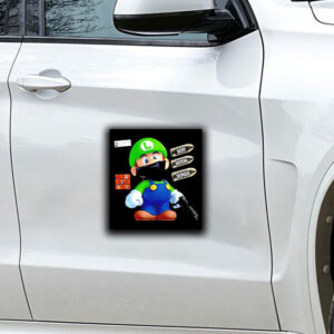 Luigi Mario bros deny defend depose Sticker ,Car Magnet