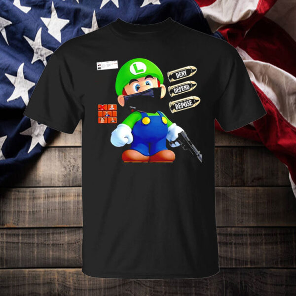 Luigi Mario bros deny defend depose T-Shirt