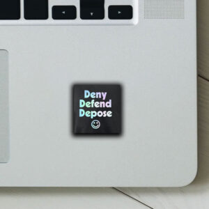 Luigi deny defend depose icon Sticker ,Car Magnet