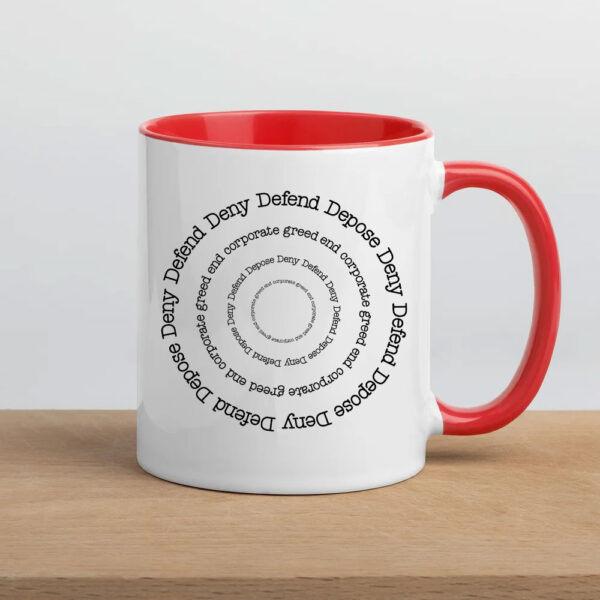 Offcial DENY DEFEND DEPOSE End Corporate Greed Mug