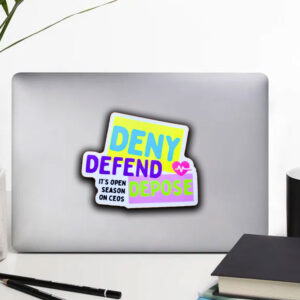 Offcial Defend, Deny, Depose , It's Open Season On Ceos Sticker ,Car Magnet