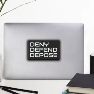 Offcial Funny Deny Defend Depose Sticker ,Car Magnet