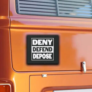 Official BrianThompson,UnitedHealthcare ,Deny Defend Depose Sticker ,Car Magnet